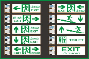 Các mẫu đèn exit Kentom