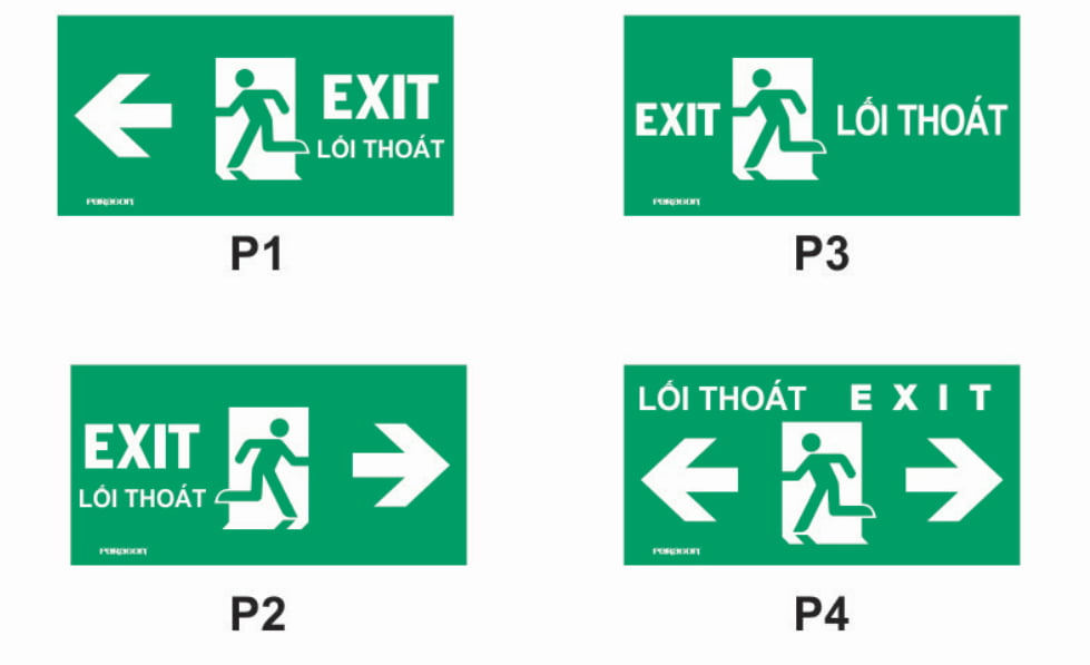 Các mẫu đèn thoát hiểm exit Paragon